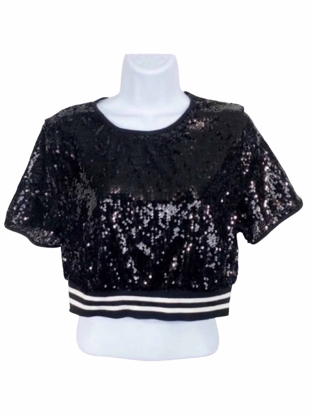 K TOO sequins crop top L